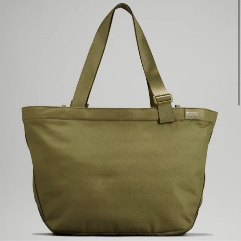 Lululemon Clean Lines Tote Bag Olive Green Mint